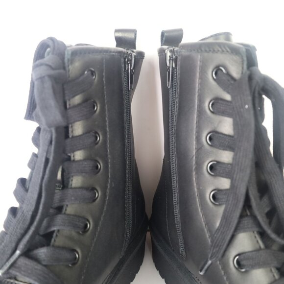 Aqua Logan Platform Hiker Boots Black 9.5M - Picture 7 of 16